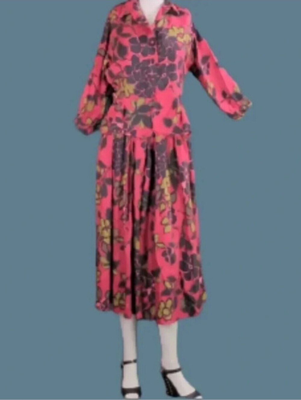 Vintage Silk 2 Piece Skirt & Blouse